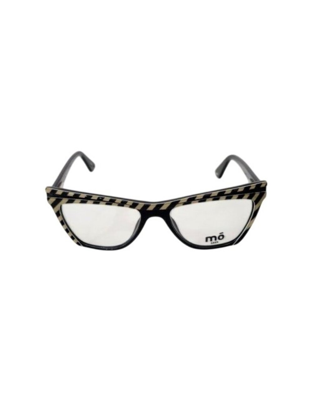 Mo Eyewear Eyeglass Frames MO Geek 33A Black Stripe New - Picture 6 of 6